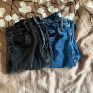 Stradivarius mom jeans / size 34/02 / blue & dark grey